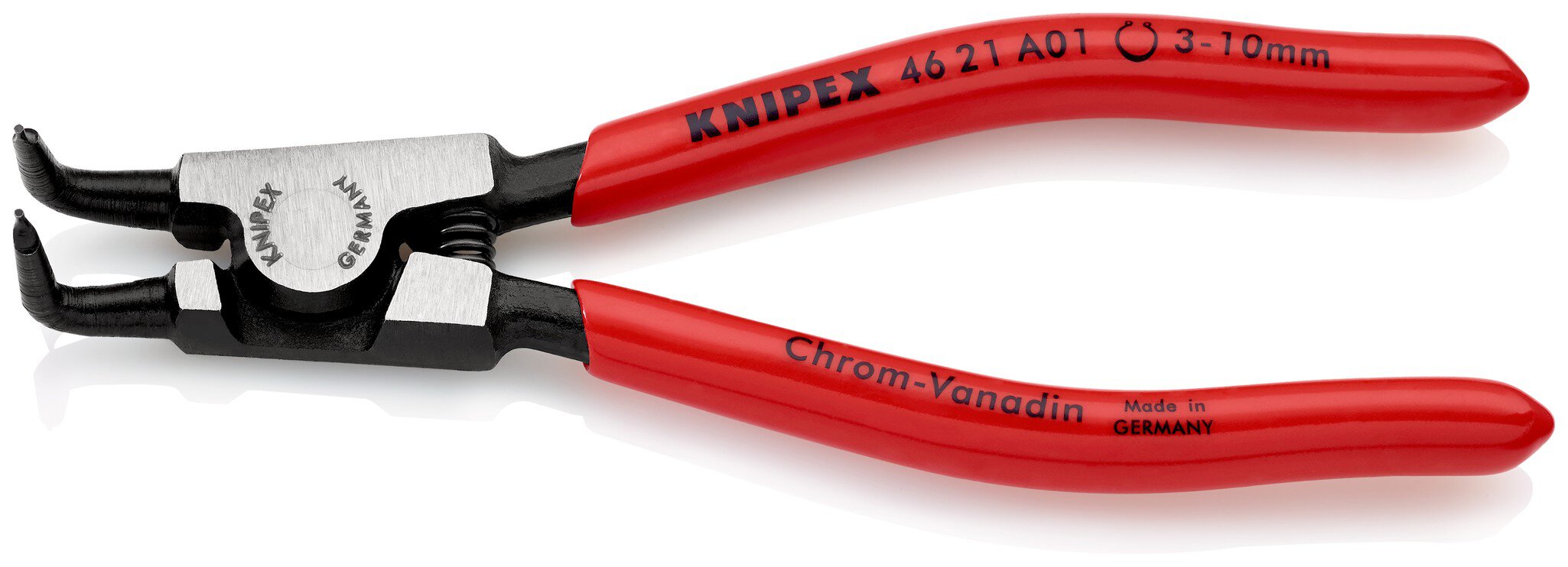 Pince à circlips (bagues extérieures sur arbres recouverts de plastique, Ø 3 - 10 mm, noir atramenté, 125 mm (carte/blister libre-service) #zoom-2