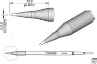 Lötspitze konisch, D: 0,5 mm, C245930 #thumbnail-1