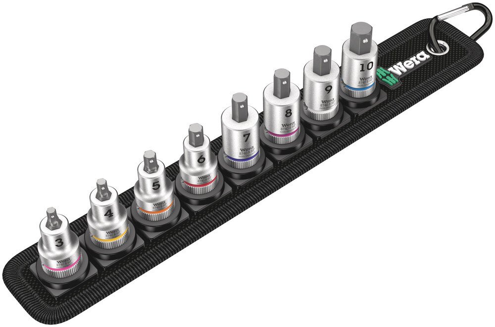 Bitnuss-Satz Innensechskant, mit Haltefunktion, 3/8"-Antrieb, 8-teilig #zoom-1