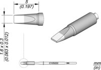 punta di saldatura a scalpello, dritta, 1,6 x 0,3 mm #thumbnail-1