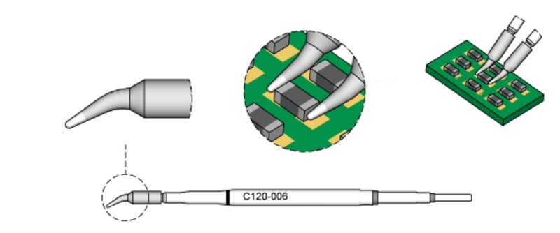 Soldeerstift conisch gebogen, D: 0,5 mm, C120006 #2