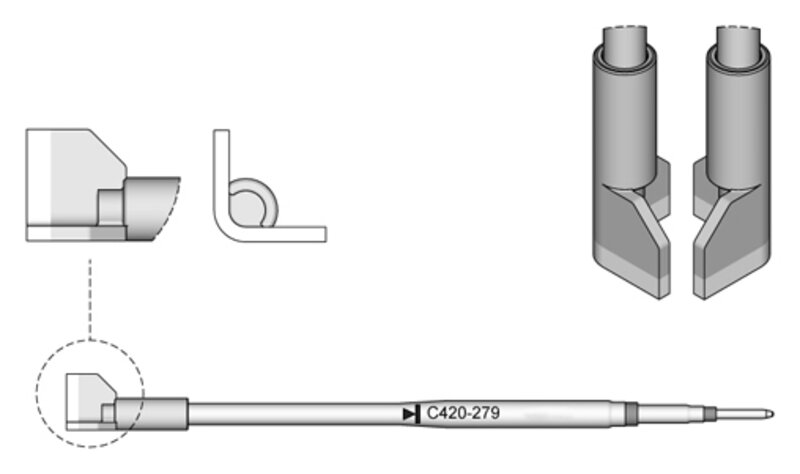 Lötspitze für QFP/PLCC, 8 mm, C420279 #2