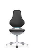 ESD cleanroom TEXON 2 industrial swivel chair, with castors, faux leather Magic black #thumbnail-4