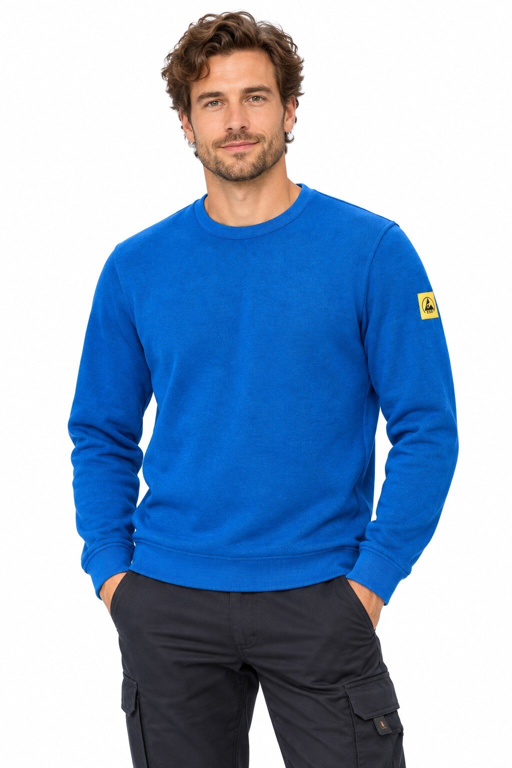 ESD Sweatshirt, Rundhals, königsblau, XL, Comfort-Fit #zoom-2