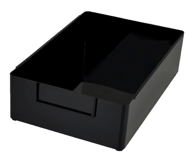 ESD work tray without dividers, dissipative, 260 x 165 x 70 mm
