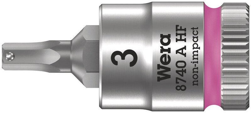 Bitsleutel met aandrijving 1/4", met vasthoudfunctie voor binnenzeskantschroeven, 3 x 28 mm #1