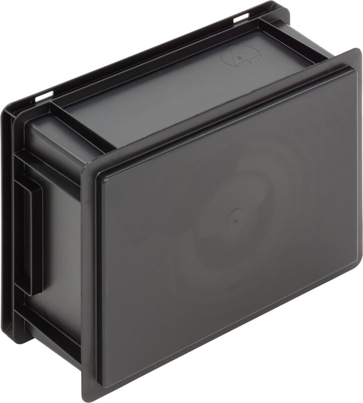 ESD Behälter New Box NB MC, Griffleisten, schwarz, 400 x 300 x 170 mm #2