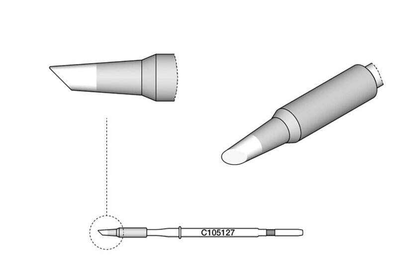 Lötspitze abgeschrägt, D: 1 mm, C105127 #2