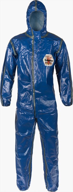 Pyrolon CBFR chemical protective coverall 3XL, flame retardant acc. to EN 533, Index 1, CE CAT.III. Type 3, blue, EBR228