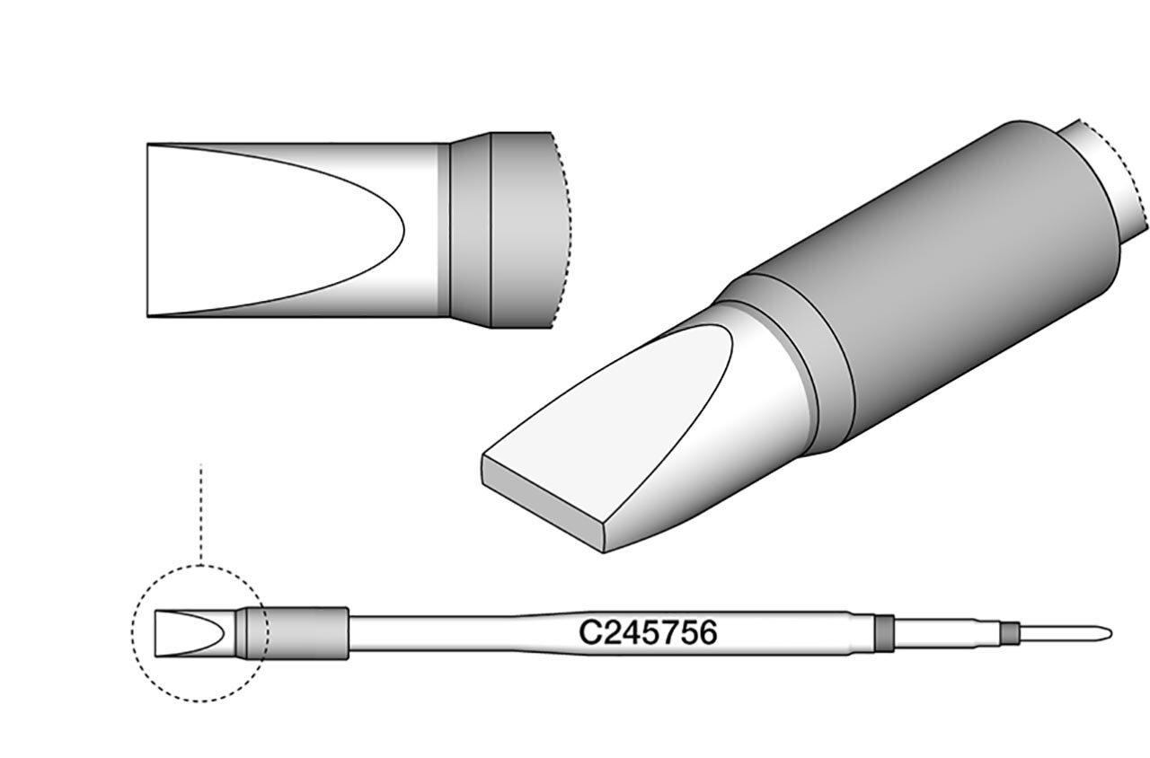 Lötspitze meißelförmig, 4,8 x 1 mm HT, C245756 #zoom-2