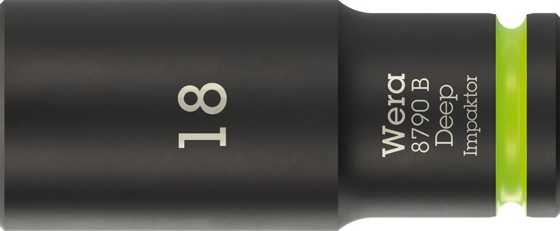Socket with 3/8" drive, 18 x 63 mm #1