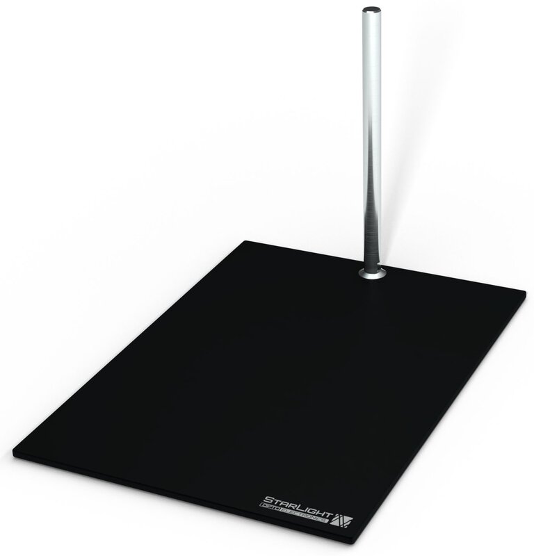 Support plate, with support rod, 200 mm