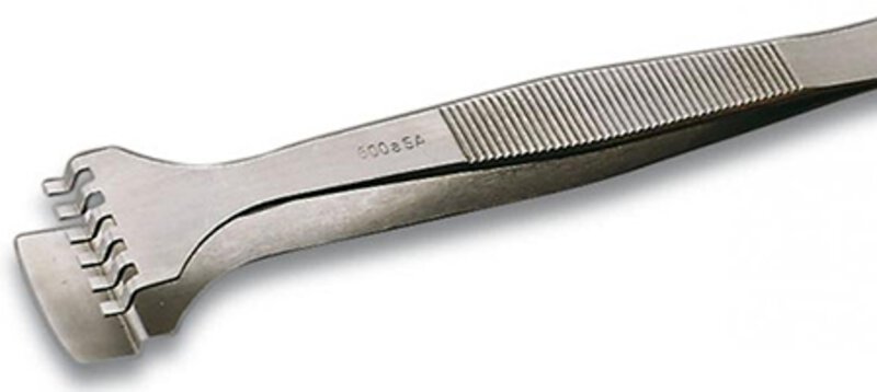 Weller Erem 600ASA Wafer Tweezers With Flat Lower Paddle And 6 Upper Fingers For Protecting Wafers Against Damage #1
