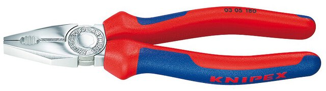 Combination pliers, chrome-plated, 180 mm