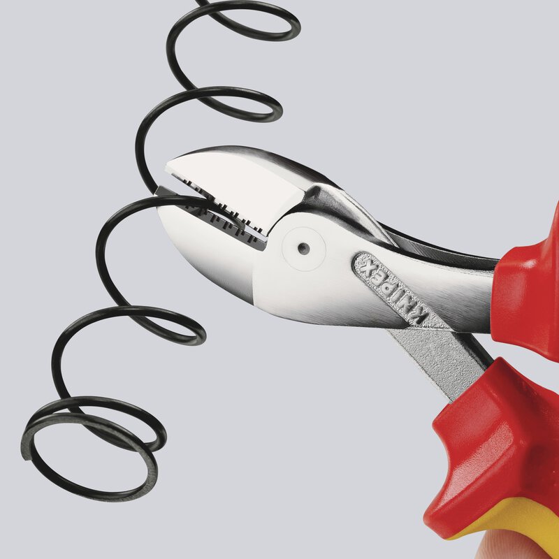 X-Cut® Kompakt-Seitenschneider hochübersetzt, isoliert, mit Mehrkomponenten-Hüllen, VDE-geprüft, verchromt, 160 mm (SB-Karte/Blister) #7