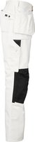 2515 Pantalon de peintre long, unisexe, blanc/noir, 94 #thumbnail-2