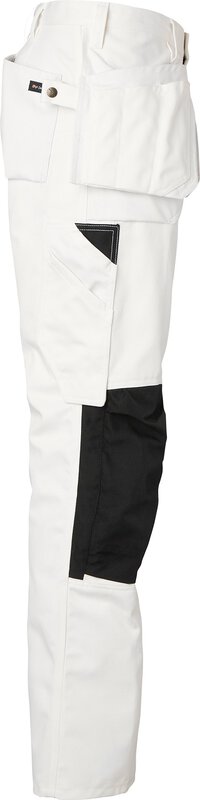 2515 Pantalon de peintre long, unisexe, blanc/noir, 94 #2