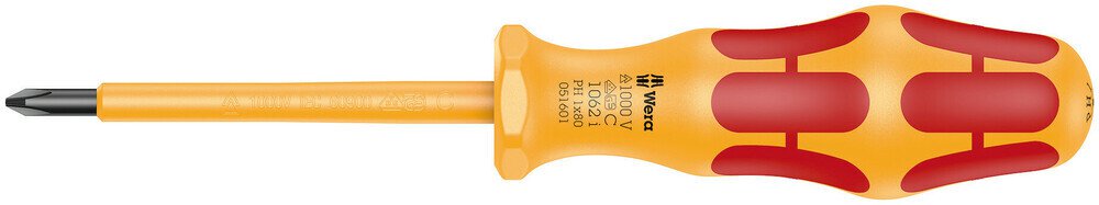 Tournevis Kraftform isolé VDE pour vis cruciformes 1062 i, PH 1 x 80 mm #zoom-1