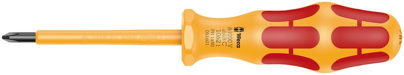 Tournevis Kraftform isolé VDE pour vis cruciformes 1062 i, PH 1 x 80 mm #1