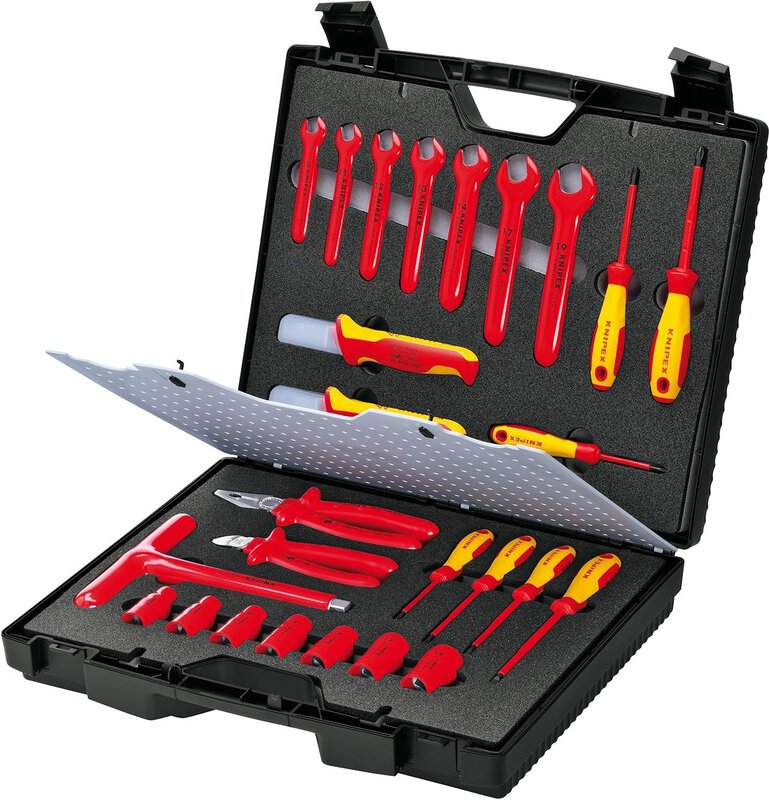 Standard case, 26-piece, with insulated tools for working on electrical systems