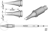 Panne à souder R245, burin, 3 x 1 mm, R245020 #thumbnail-1