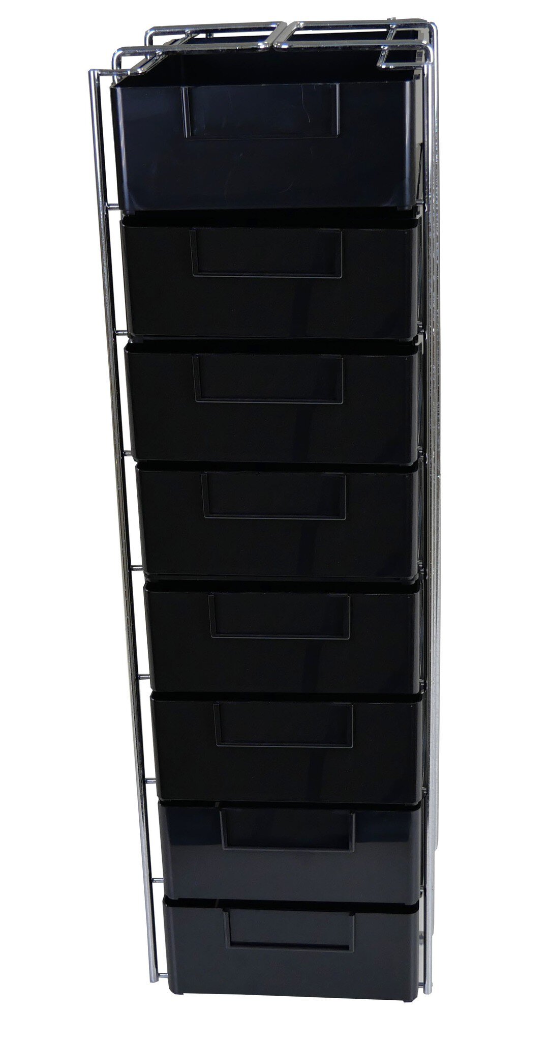 ESD tray, carrying frame incl. 10 trays, chrome-plated, 610 x 190 x 252 mm #zoom-1