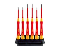 Fine screwdriver set PicoFinish® electric slot, Phillips 6-piece with holder (42989) #thumbnail-1
