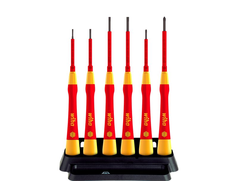 Fine screwdriver set PicoFinish® electric slot, Phillips 6-piece with holder (42989) #1