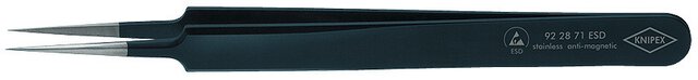 ESD Präzisionspinzette, nadelfein, gerade, 110 mm