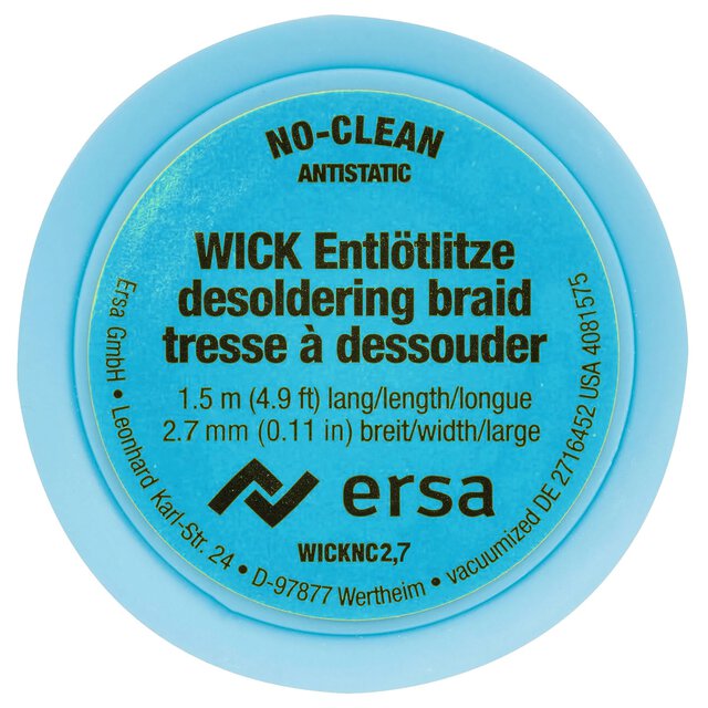 Entlötlitze NO-CLEAN, 2,7 mm, blau, 1,5 m