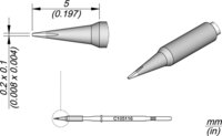 Soldering tip chisel-shaped, straight, 0.2 x 0.1 mm, C105116 #thumbnail-1