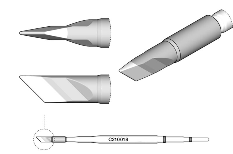 Grot lutowniczy do T210-A / T210-NA, kształt klingi #2
