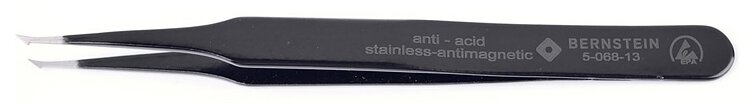 ESD SMD pincet 120mm vorm 13 roestvrij staal hoek 45° geleidend #zoom-1