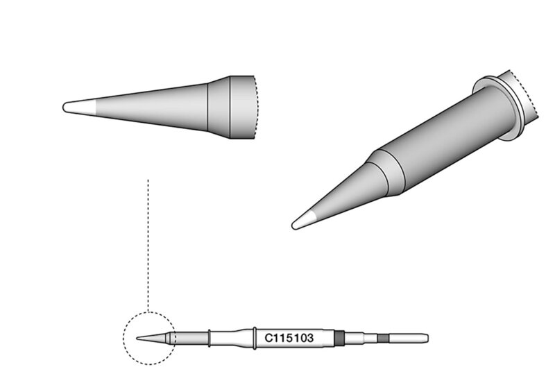 Lötspitze konisch, D: 0,3 mm, C115103 #2