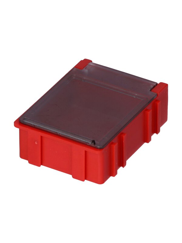 Boîte CMS ESD N3, 41 x 37 x 15 mm, rouge/transparent métallisé #1