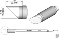 Soldering tip bevelled, D 7.5 mm, C470003 #thumbnail-1