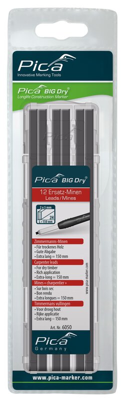 Pica BIG DRY Set de mines charpentier 2H, emballage SB #1