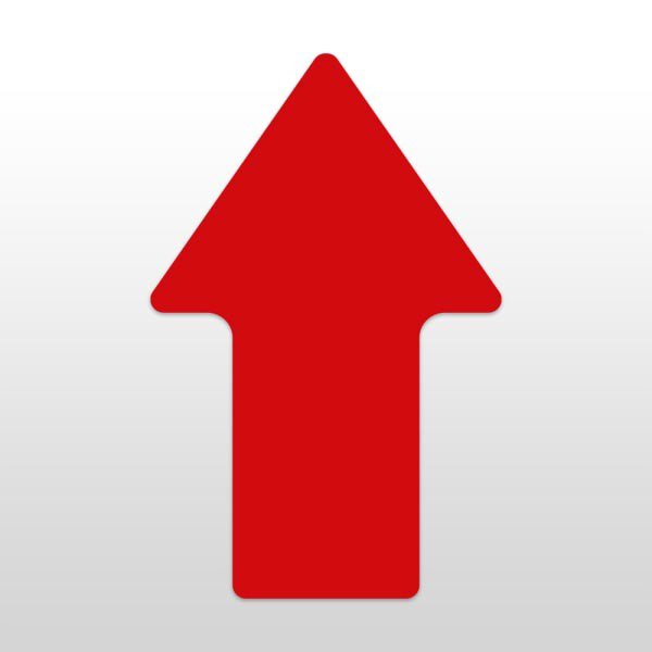 WT-5111 Pictogram PVC arrow 145mmx90mm red,PU 10 pieces #zoom-1
