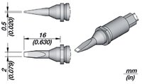 Panne à souder R245, burin, 2 x 0,5 mm, R245018 #thumbnail-1