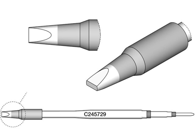 Lötspitze meißelförmig, 2,7 x 1 mm, C245729