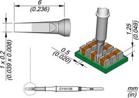 Soldering tip chisel-shaped, 1 x 0.2 mm, C115125 #thumbnail-1