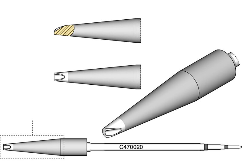 Lötspitze Hohlkehle, Durchmesser 2,4 mm, C470020 #2