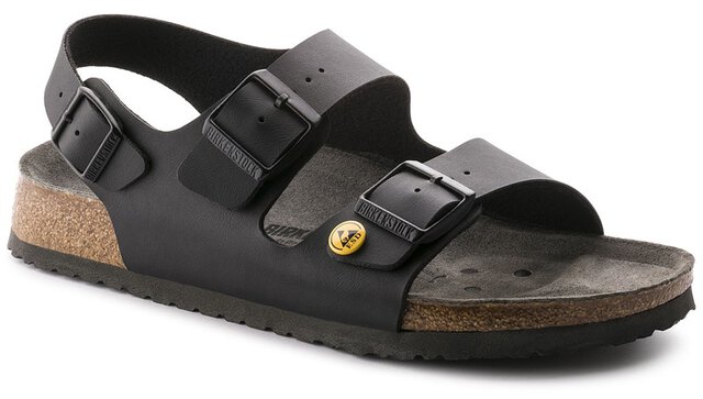 ESD sandalen MILANO 38 zwart, smal, hielbandjes