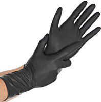 Hygostar gant nitrile POWER GRIP LONG, noir, taille L, non poudré, 30cm #thumbnail-1