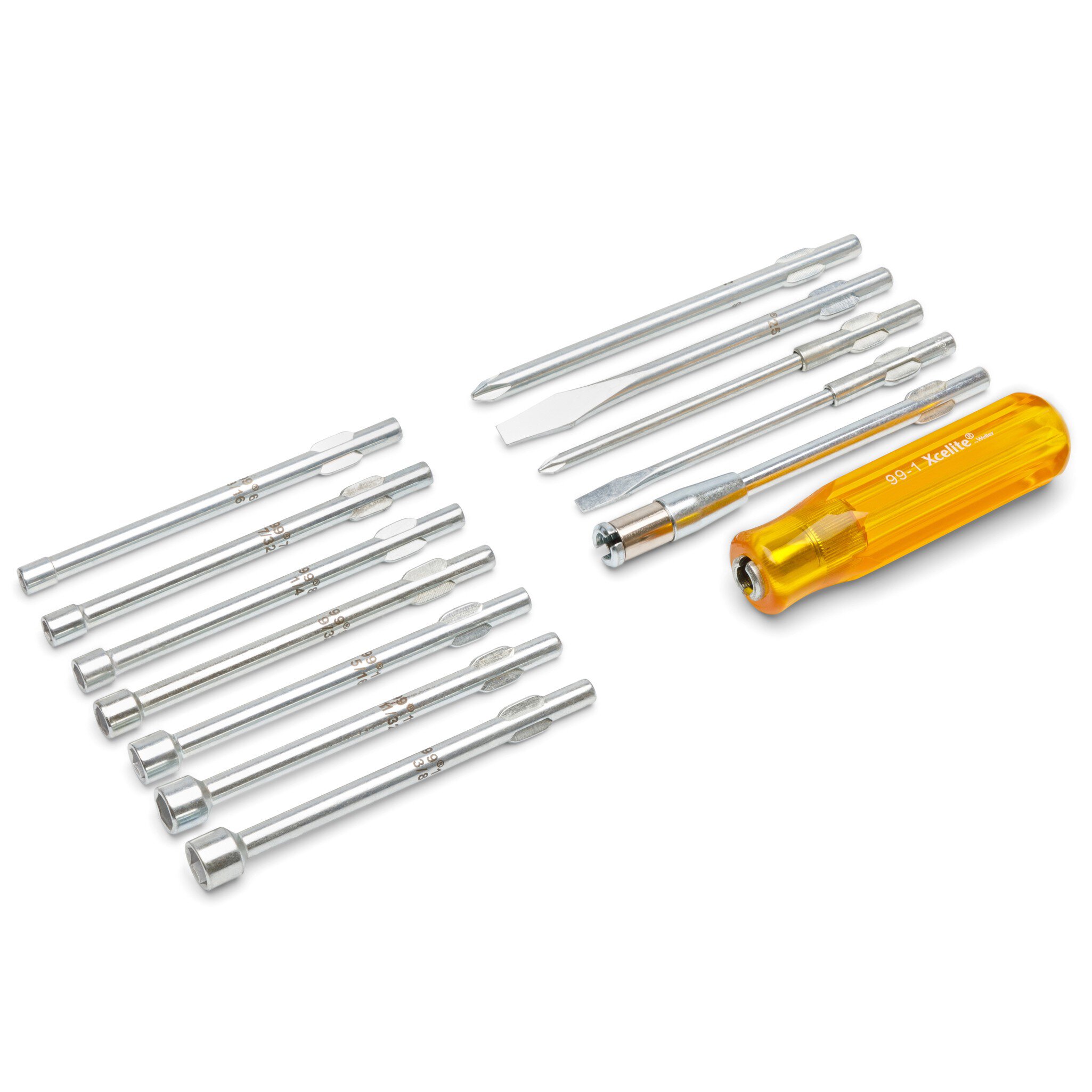 Weller Xcelite 13-piece screwdriver and socket set - inch sizes #zoom-1