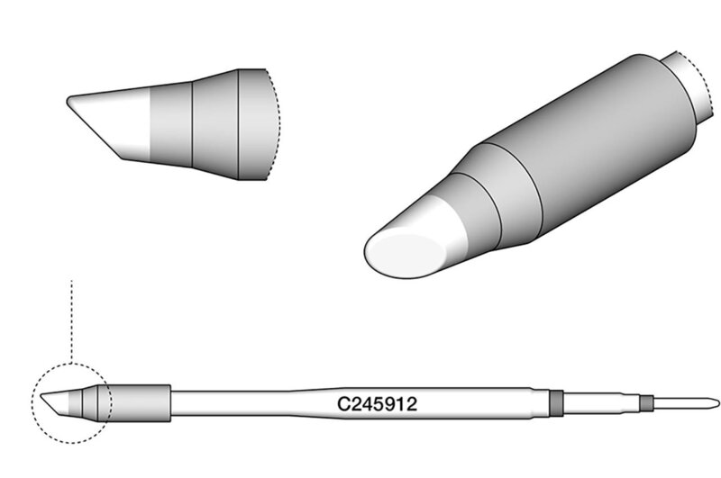 Soldering tip bevelled, D: 3 mm, C245912