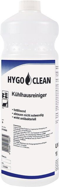 HygoClean Kühlhausreiniger, 1l, frostsicher bis -30°C, pH-Wert 9, fettlösend, für LM-Bereich