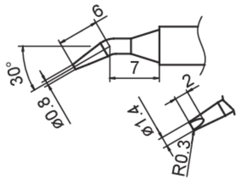 COMPOSIT soldering tip size 1.4JD