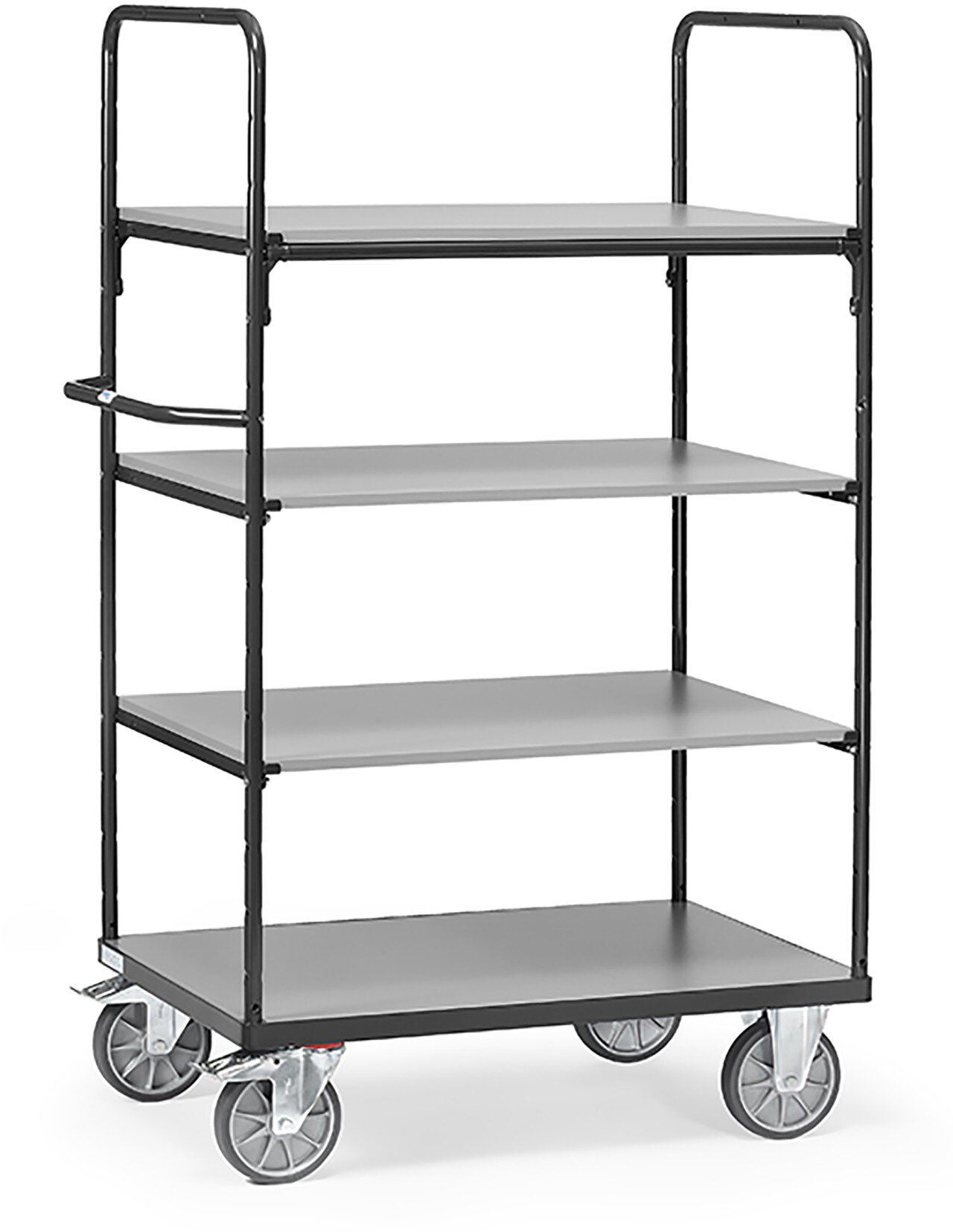 Chariot à plateaux "GREY EDITION", charge max. 600kg, 4 plateaux, 1200x800mm #zoom-1