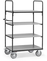 Chariot à plateaux "GREY EDITION", charge max. 600kg, 4 plateaux, 1200x800mm #thumbnail-1
